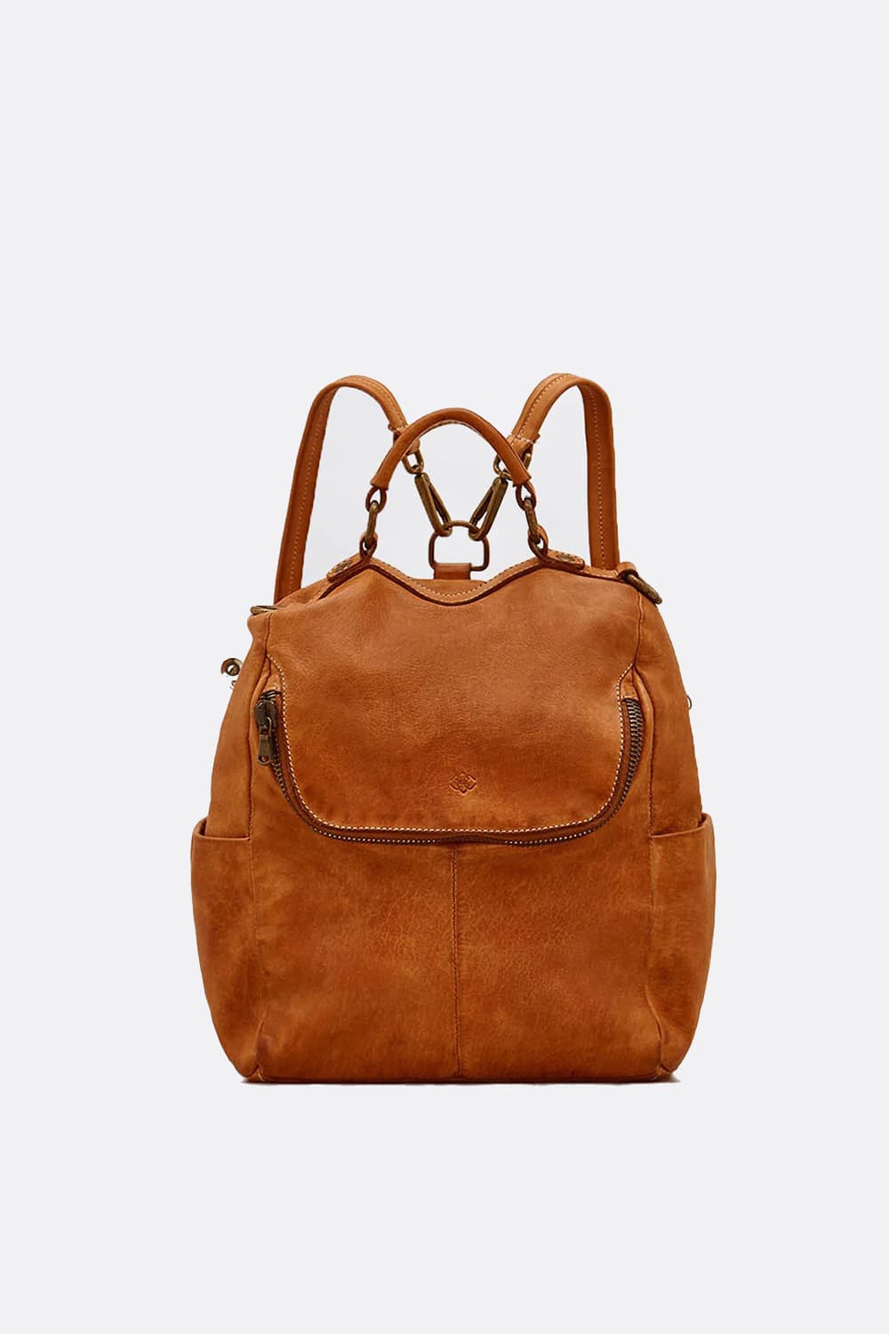 Arezzo Gold backpack 100% genuine leather Made in Italy - Barone Firenze