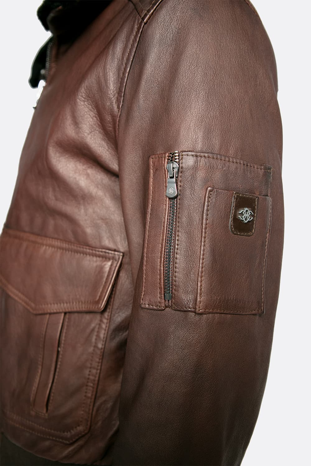 Tdm leather aviator jacket 100% genuine leather Made in Italy - Barone Firenze