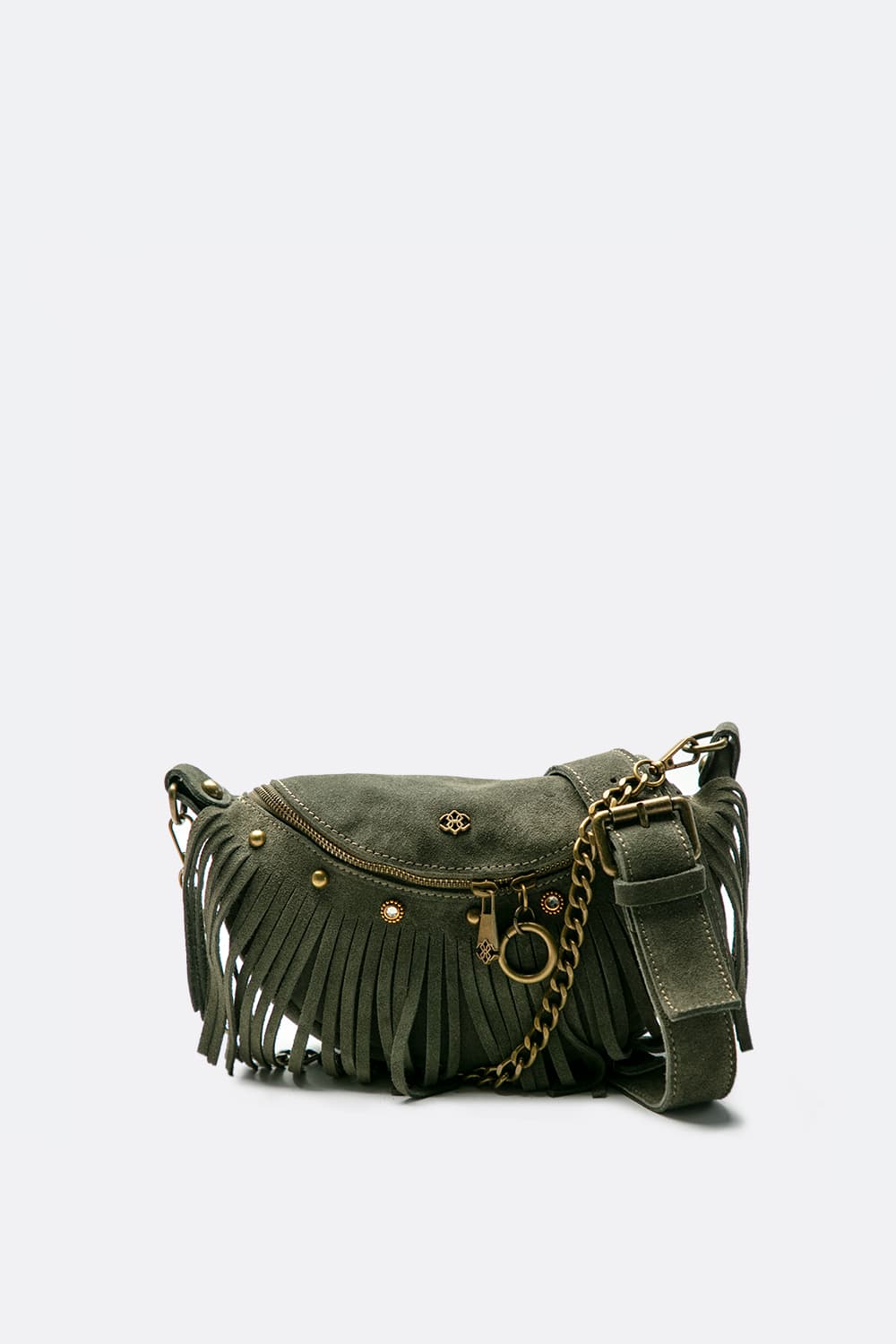 Bea Camoscio Studs women's bag 100% genuine leather Made in Italy - Barone Firenze