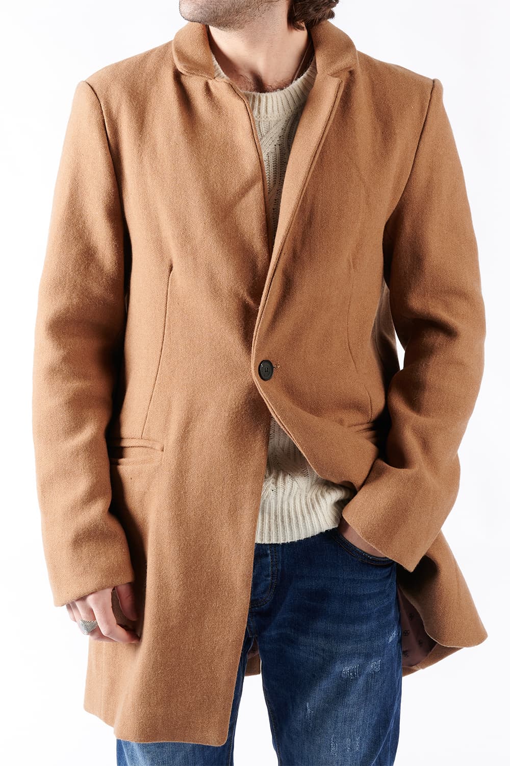 Made in Italy Mixed Cashmere Men's Elegant Coat - Barone Firenze