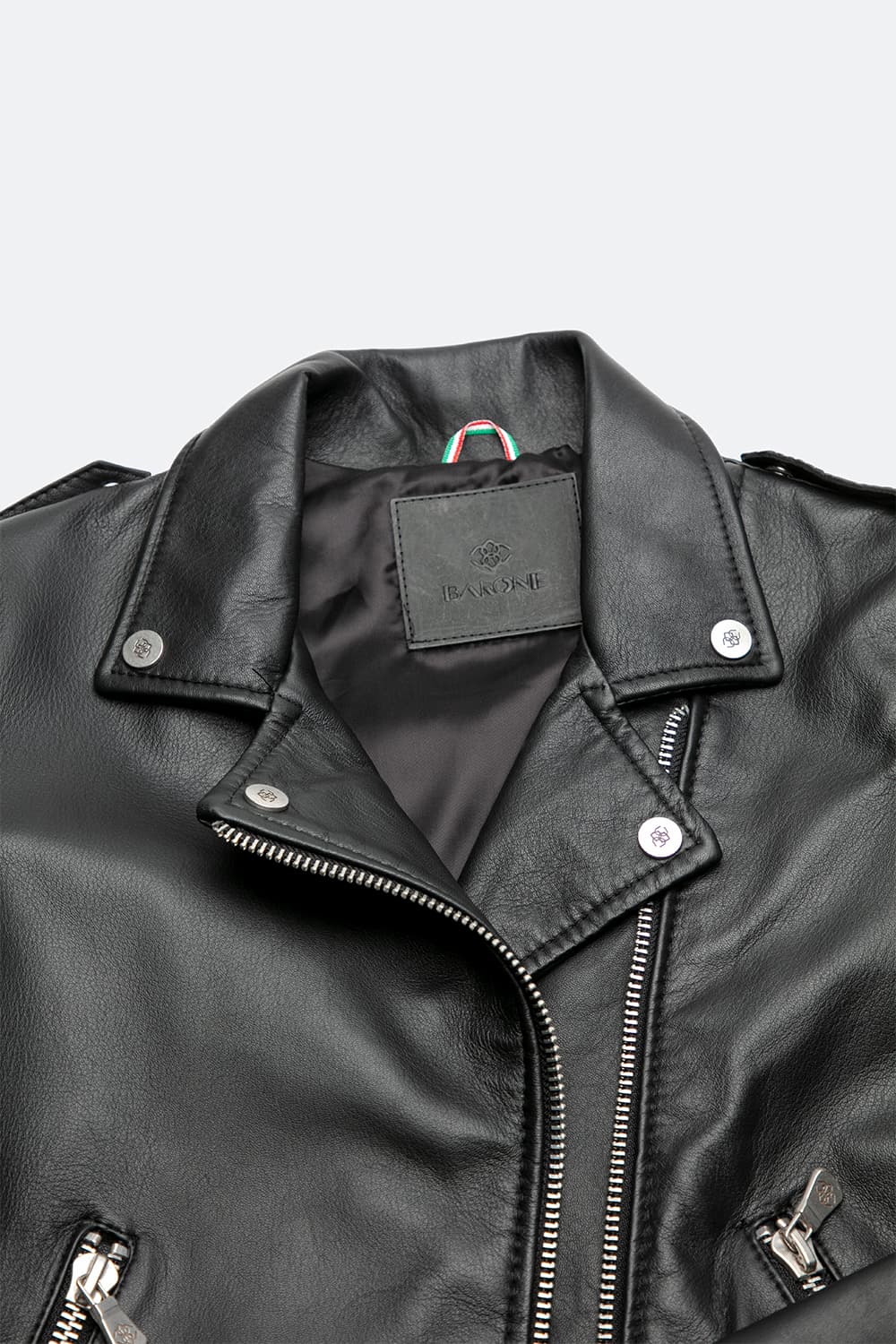 Chiodo Donna jacket 100% genuine leather Made in Italy - Barone Firenze