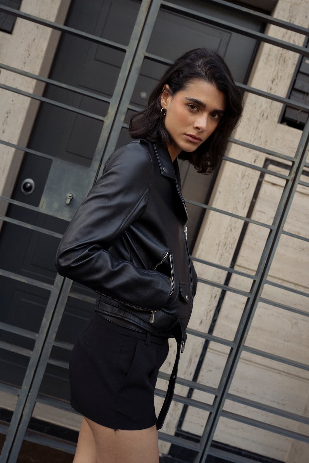 Chiodo Donna jacket 100% genuine leather Made in Italy - Barone Firenze
