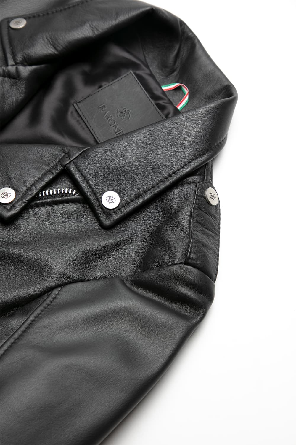 Chiodo Donna jacket 100% genuine leather Made in Italy- Barone Firenze