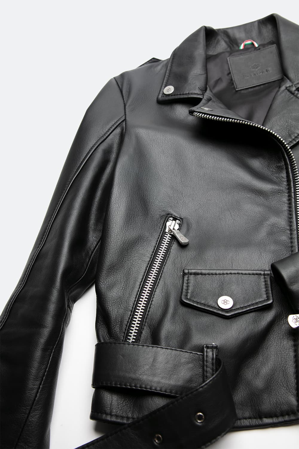 Chiodo Donna jacket 100% genuine leather Made in Italy- Barone Firenze