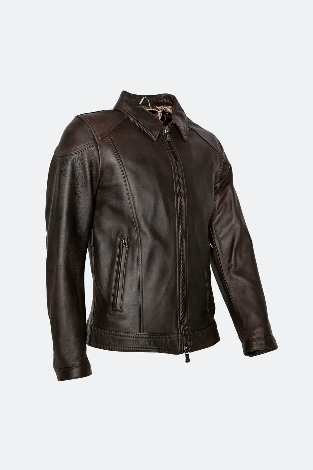 Elton Gold Collar jacket man 100% genuine leather Made in Italy - Barone Firenze