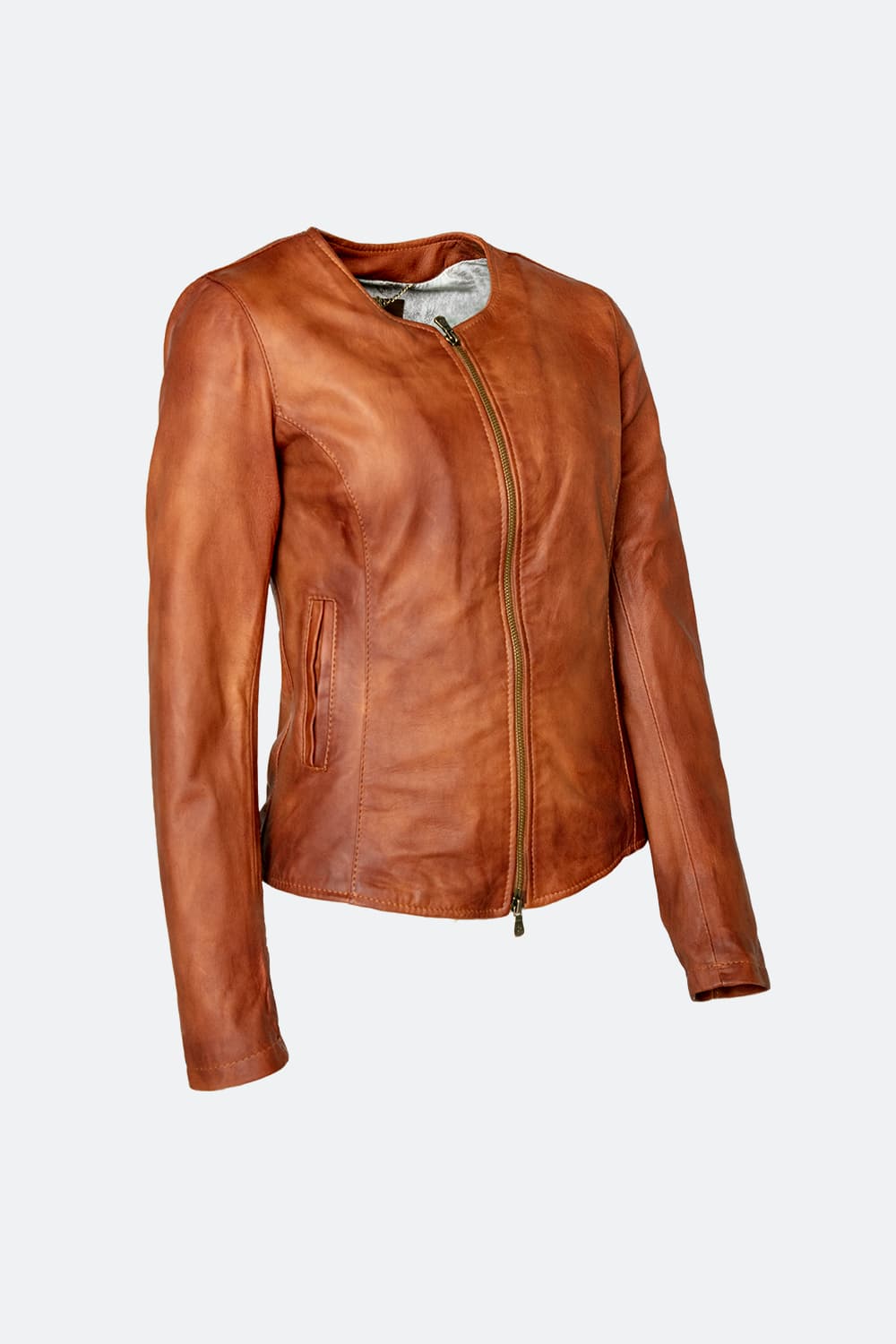 Irene Gold Vintage women's jacket 100% genuine leather Made in Italy - Barone Firenze