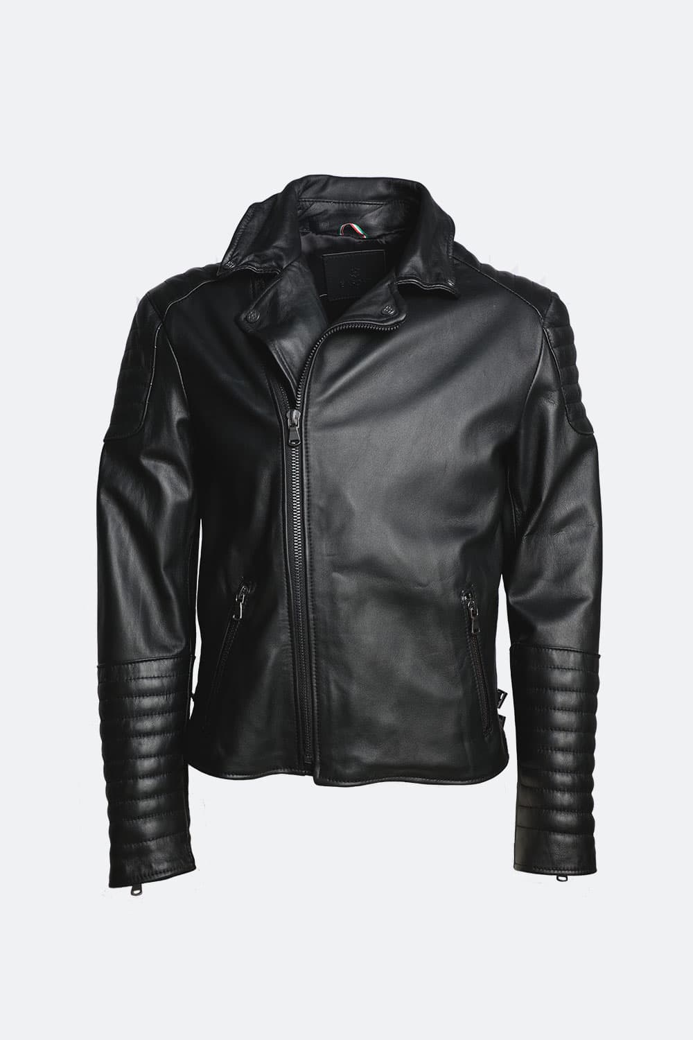 Chiodo Matteo Bike women's jacket 100% genuine leather Made in Italy- Barone Firenze