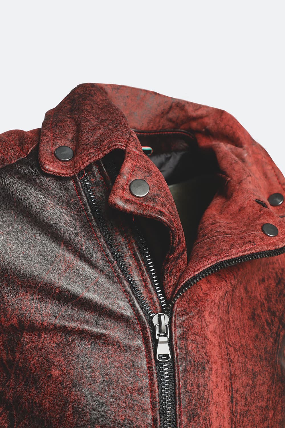 Chiodo Matteo Bike Nuvolato women's jacket 100% genuine leather Made in Italy- Barone Firenze