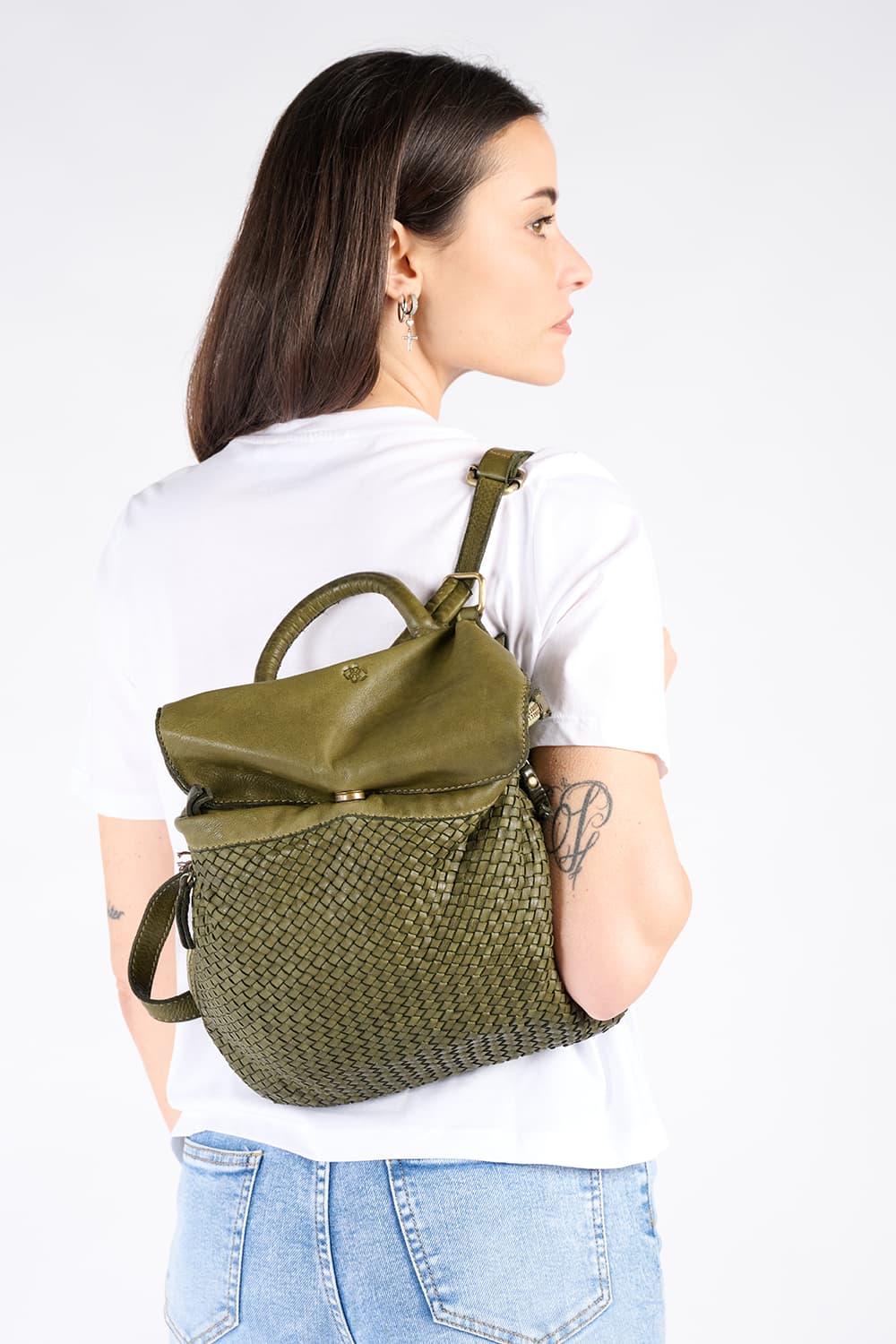 Pisa women's backpack 100% genuine leather Made in Italy - Barone Firenze