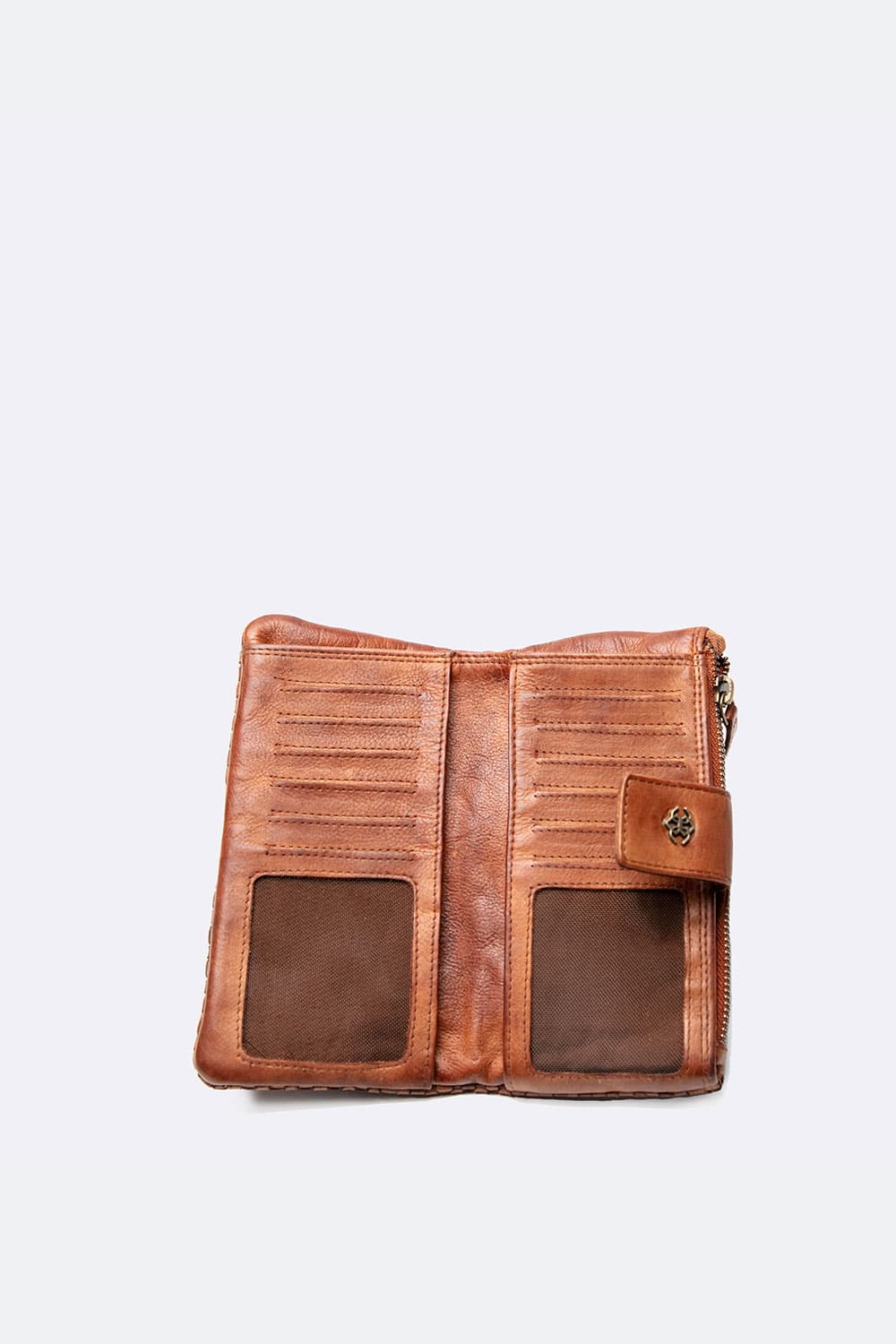 Intreccio Large Button Wallet - Barone Firenze