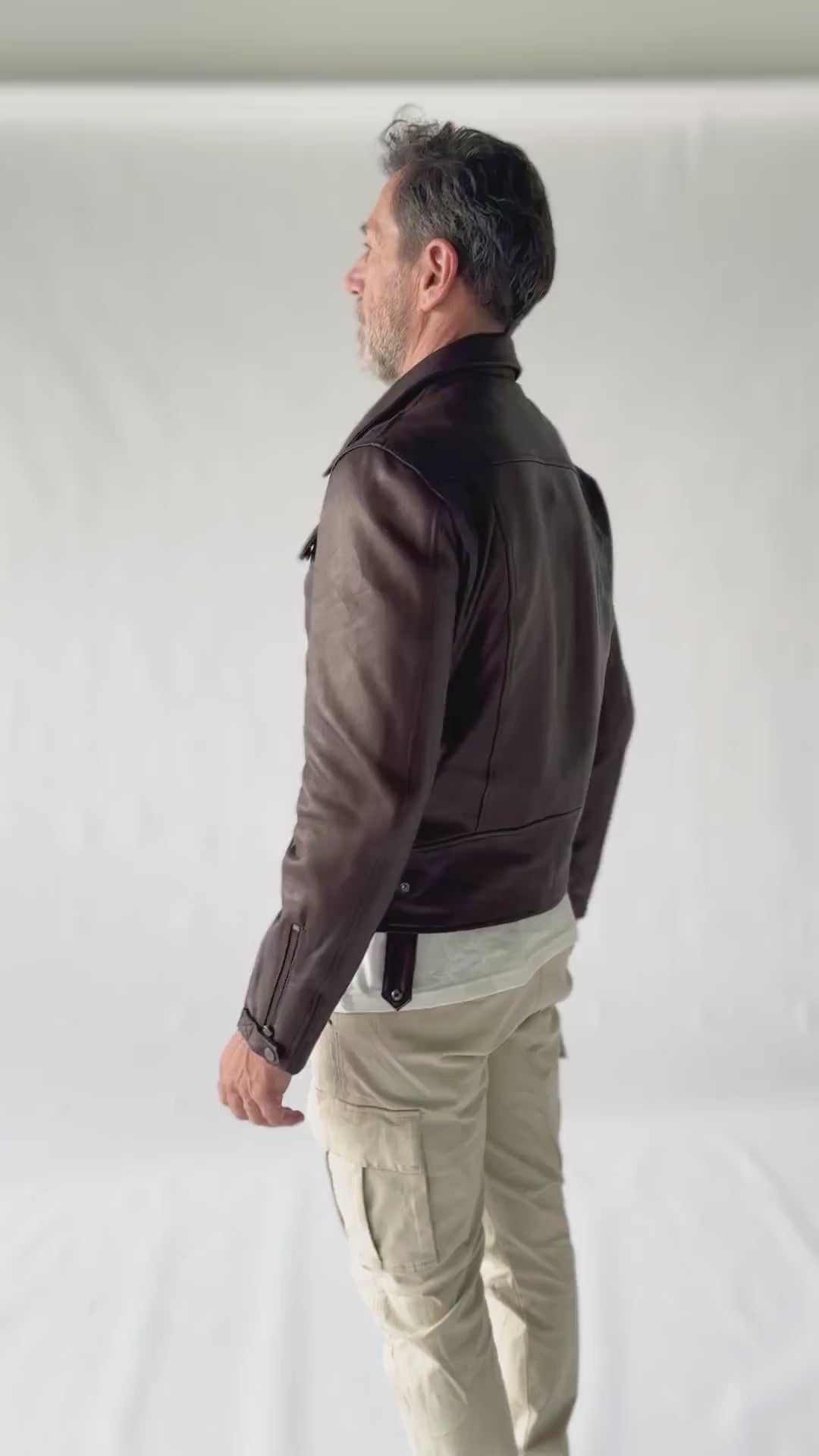 Leo Vegetable jacket man 100% genuine leather Made in Italy - Barone Firenze