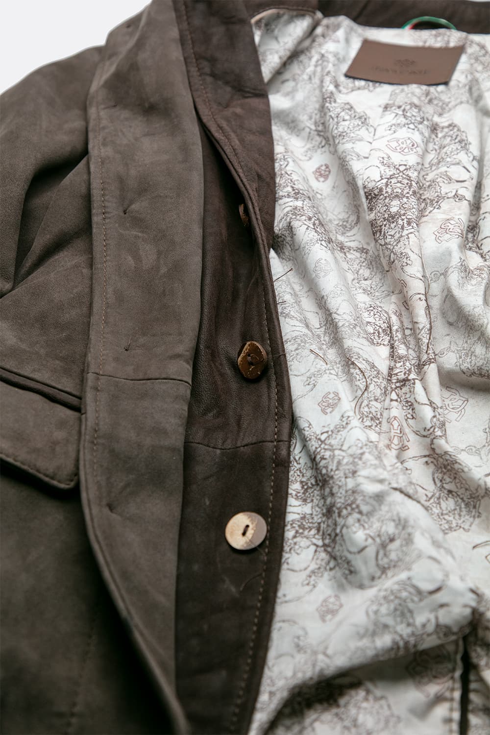 Renga Nabuk tdm man jacket 100% genuine leather Made in Italy - Barone Firenze