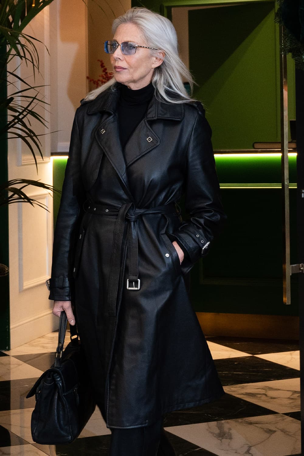 Black 100% genuine leather Made in Italy women's trench coat - Barone Firenze