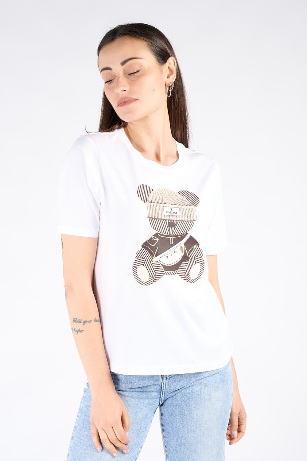 T-shirt Bear Woman 100% made in Italy - Barone Firenze