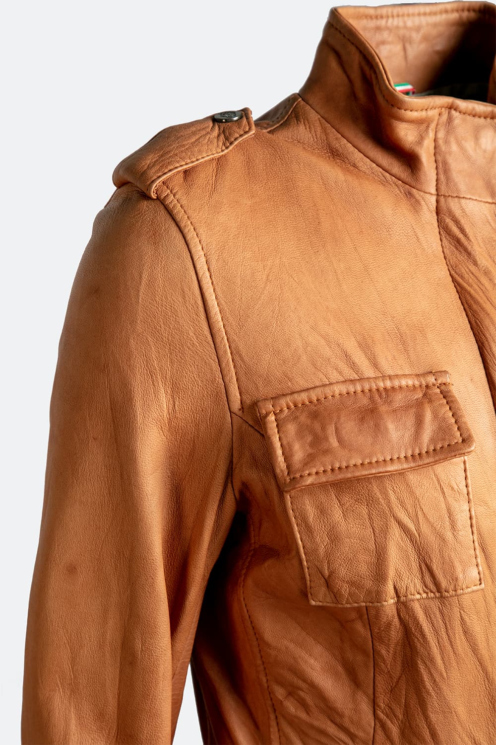 Tushna Vintage women's jacket 100% genuine leather Made in Italy - Barone Firenze