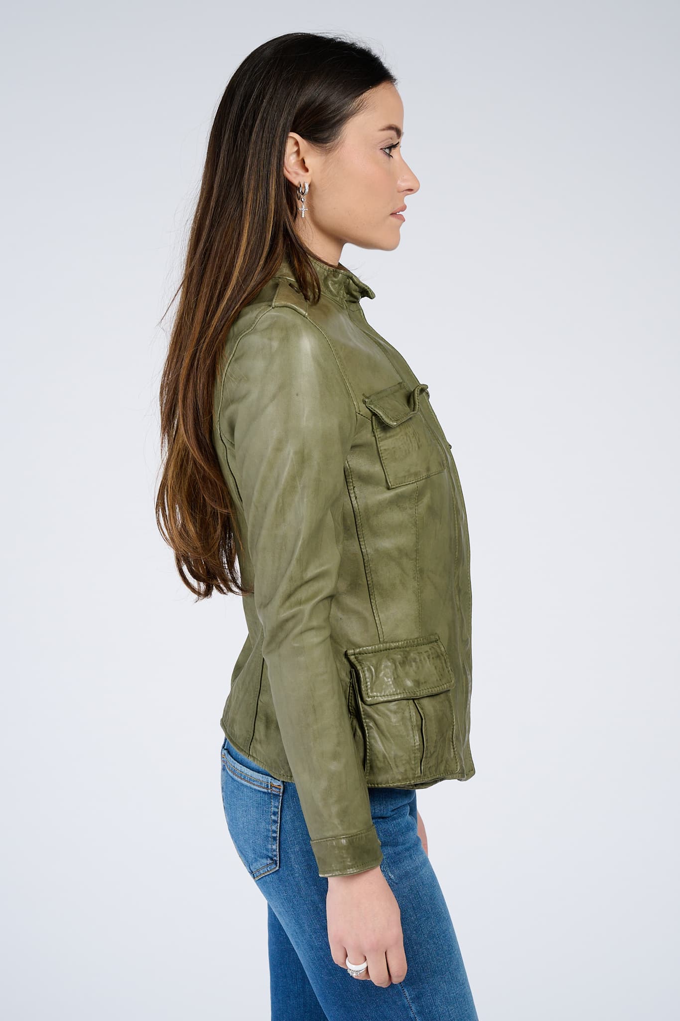 Tushna Vintage women's jacket 100% genuine leather Made in Italy - Barone Firenze
