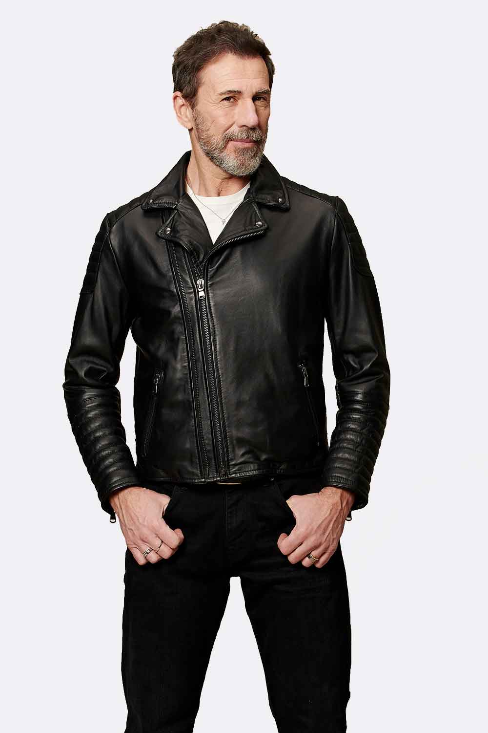 Chiodo Matteo Bike women's jacket 100% genuine leather Made in Italy- Barone Firenze