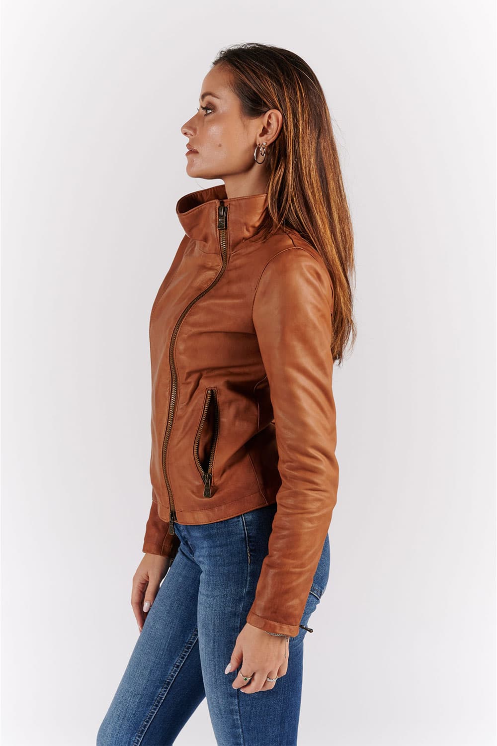 Sally Bis Vintage women's jacket 100% genuine leather Made in Italy - Barone Firenze