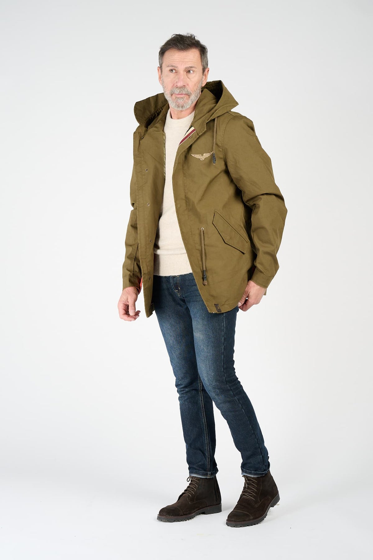 Parka Uomo Lungo Verde uomo Barone firenze - 4