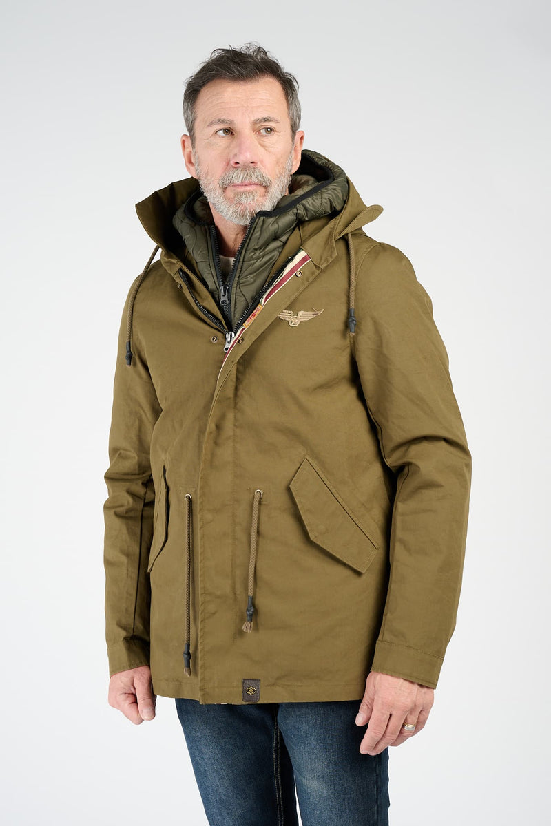 Parka Uomo Lungo Verde uomo Barone firenze - 1