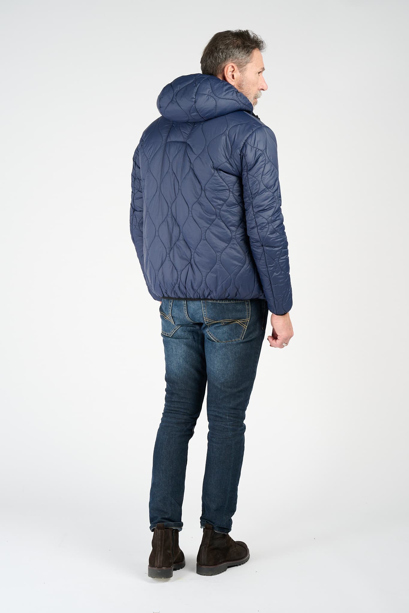 Parka Uomo Lungo Blu uomo Barone firenze - 13