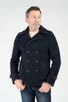 Cappotto Doppio Petto Uomo Misto Lana Blu uomo Barone firenze - 1