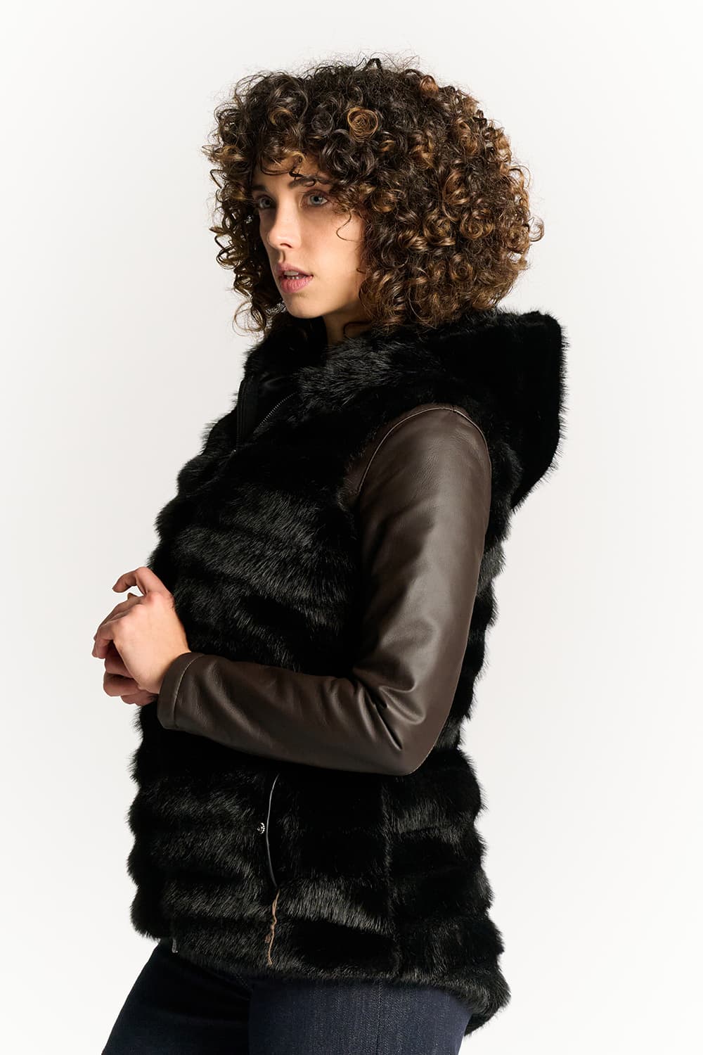 Gilet Cortina nero donna Barone firenze - 4