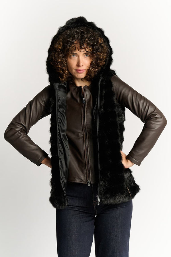 Gilet Cortina nero donna Barone firenze