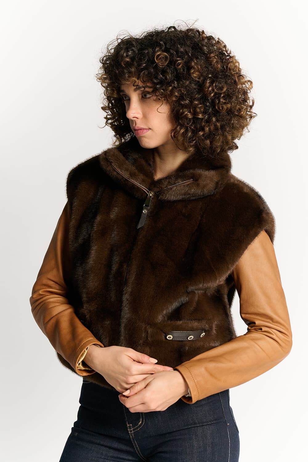 Gilet Cervinia Cioccolato donna Barone firenze - 1