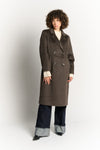 Cappotto Tortora Doppio Petto Alpaca donna Barone firenze - 3