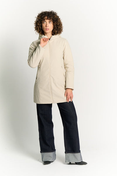 Piumino Termico Donna Lungo Beige