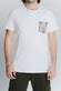 T-Shirt Uomo Taschino Bianco uomo Barone firenze - 1