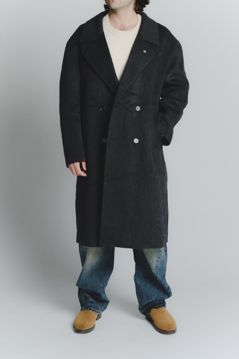 Cappotto Over Antracite Uomo uomo Barone firenze - 2