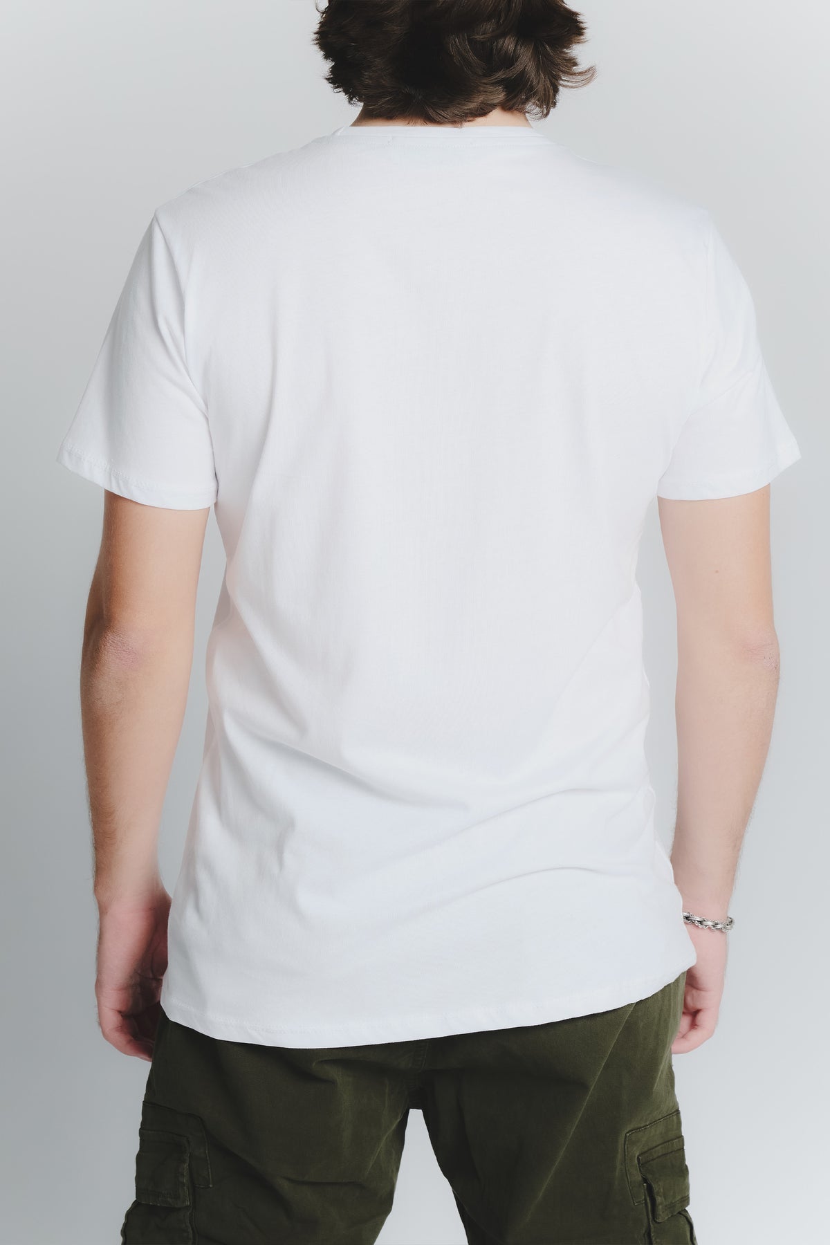 T-Shirt Uomo Taschino Bianco uomo Barone firenze - 3