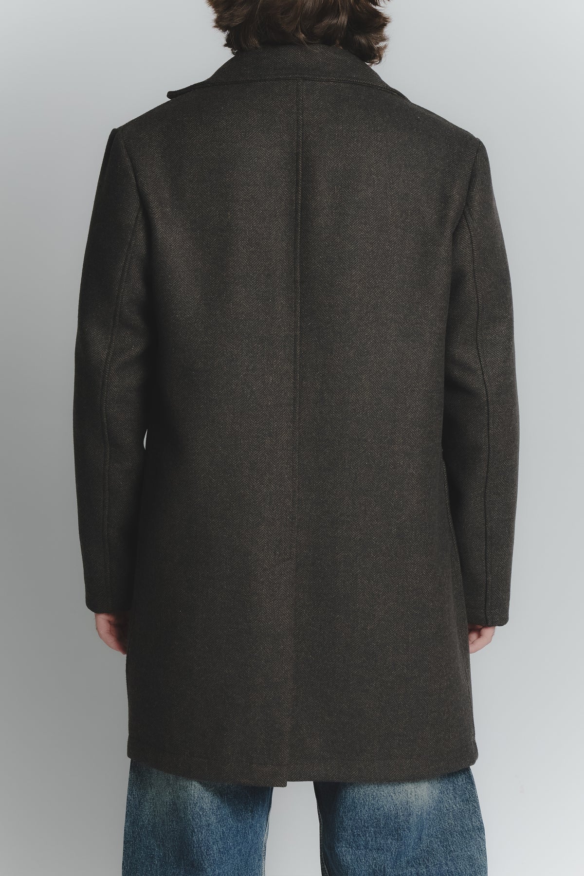 Cappotto Lungo Spigato Uomo uomo Barone firenze - 4