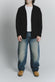 Cardigan Misto Lana Nero da Uomo uomo Barone firenze - 3