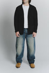 Cardigan Misto Lana Nero da Uomo uomo Barone firenze - 3