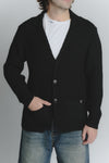Cardigan Misto Lana Nero da Uomo uomo Barone firenze - 1