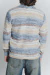 Cardigan Mélange Beige Denim da Uomo uomo Barone firenze - 4