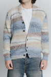 Cardigan Mélange Beige Denim da Uomo uomo Barone firenze - 3