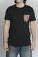 T-Shirt Uomo Taschino Nero uomo Barone firenze - 1
