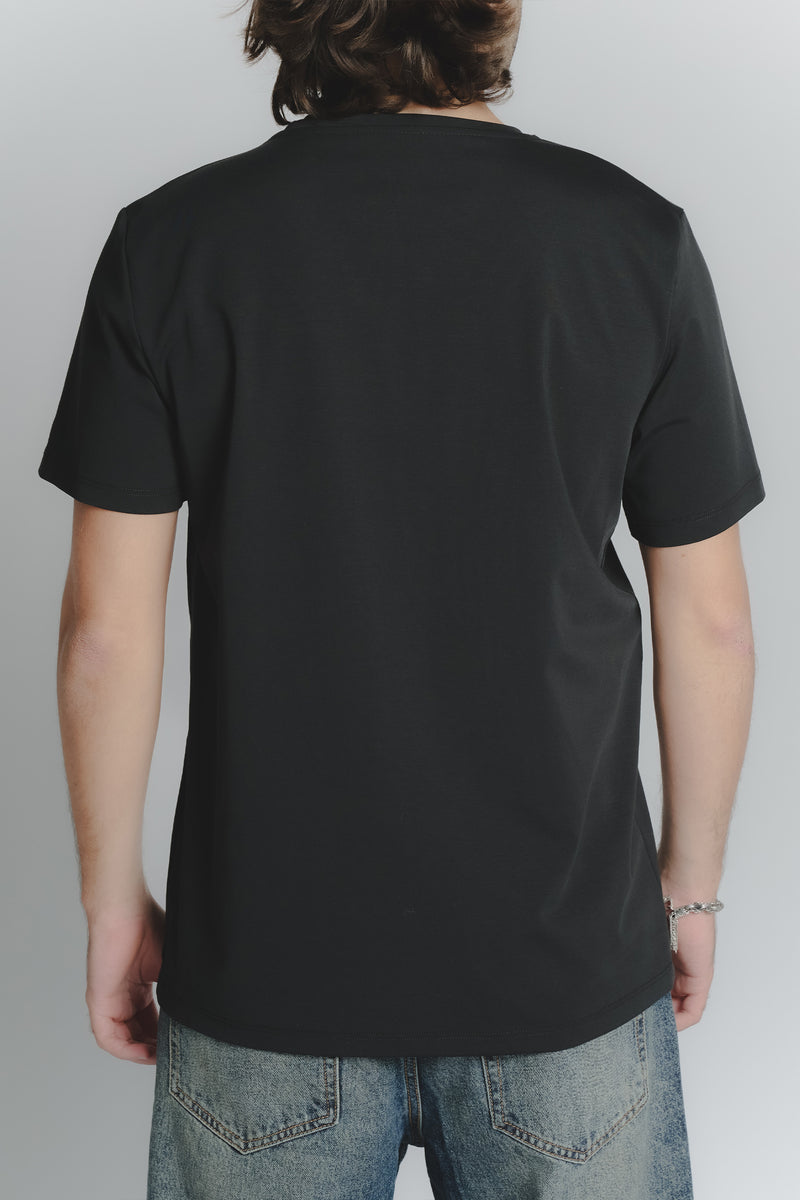 T-Shirt Uomo Stampa Bassotto Nero uomo Barone firenze - 2