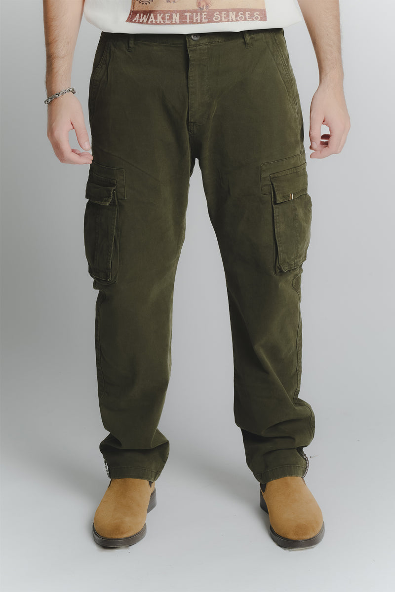 Pantaloni Cargo Verde Uomo uomo Barone firenze - 1
