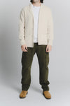 Cardigan Misto Lana Beige da Uomo uomo Barone firenze - 4