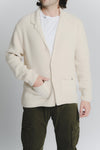 Cardigan Misto Lana Beige da Uomo uomo Barone firenze - 1