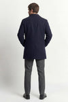 Cappotto Lungo Uomo Misto Lana Blu uomo Barone firenze - 3