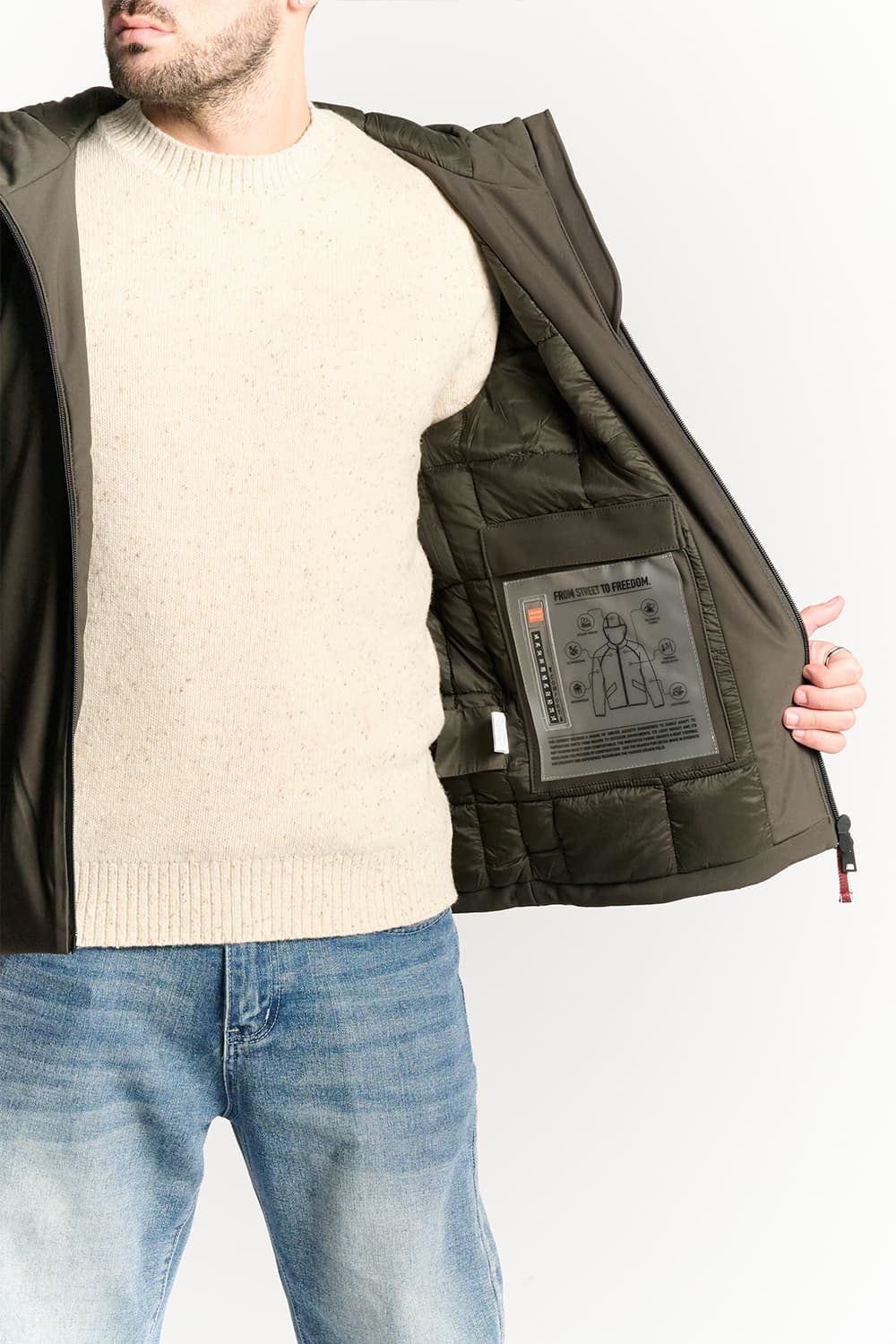 Piumino Termico Uomo Corto Verde