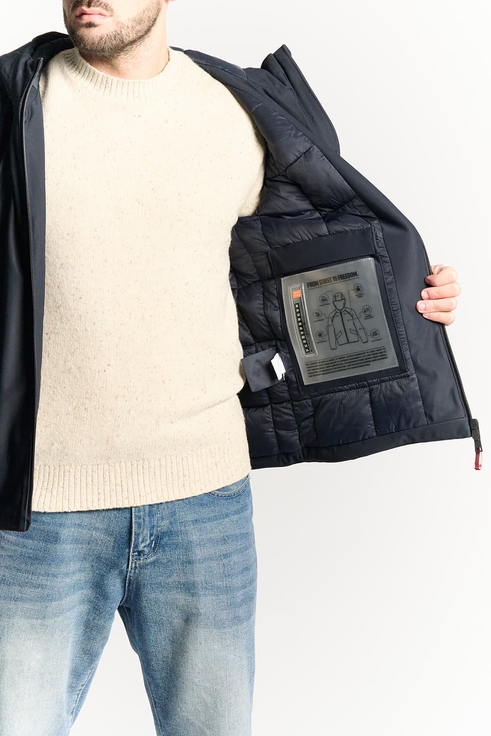 Piumino Termico Uomo Corto Blu