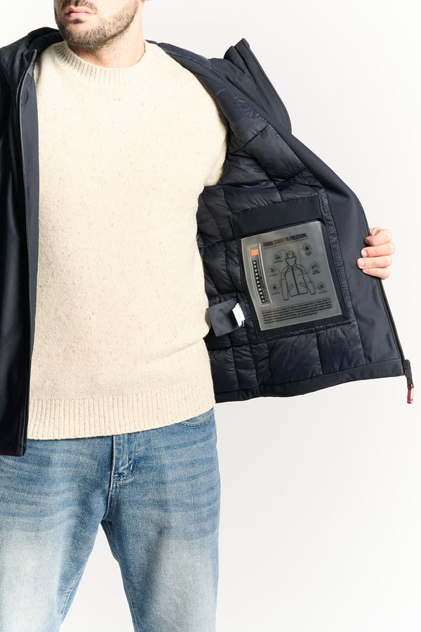 Piumino Termico Uomo Corto Blu uomo Barone firenze