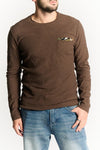 Maglia Uomo Cotone a Maniche Lunghe Testa di moro uomo Barone firenze - 1